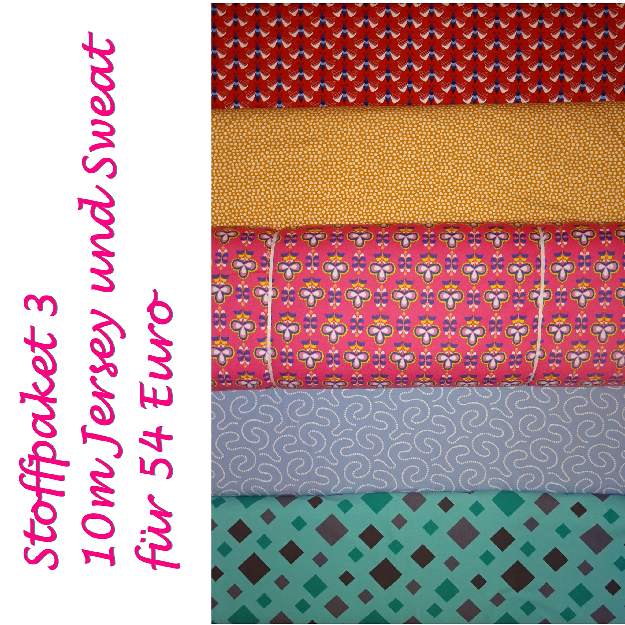 Stoffpaket - Jersey Sweat  - Mädchen und Damen