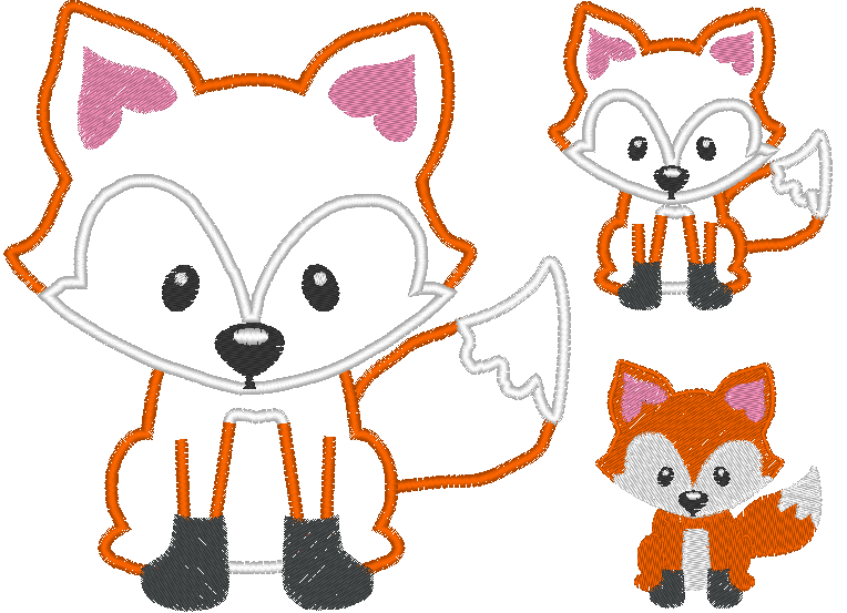 Miniaturbild: Stickdatei - Fuchs alle Größen