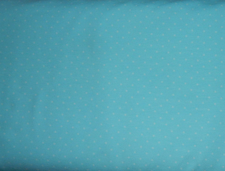 Miniaturbild: Jersey türkis mit kleinen Punkten Baumwolle