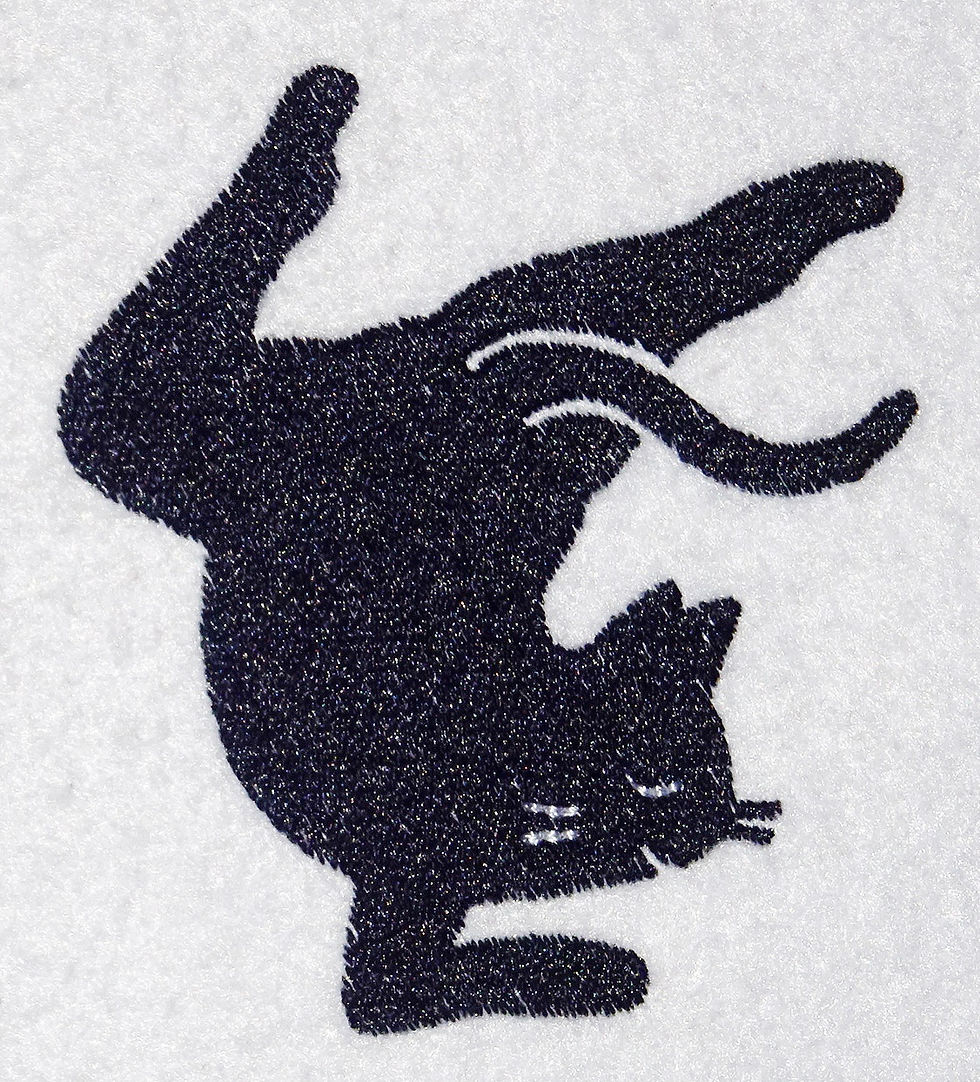 Miniaturbild: Stickdatei - Yoga Katze gefüllt Silhouette