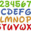 Miniaturbild: Buchstaben Zahlen in 3cm 4cm und 5cm Stickdatei
