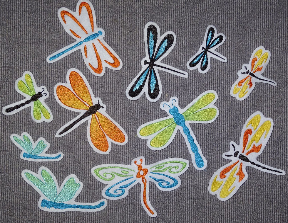 Libelle Applikation Aufnäher Handmade Wunschfarbe Wunschgröße