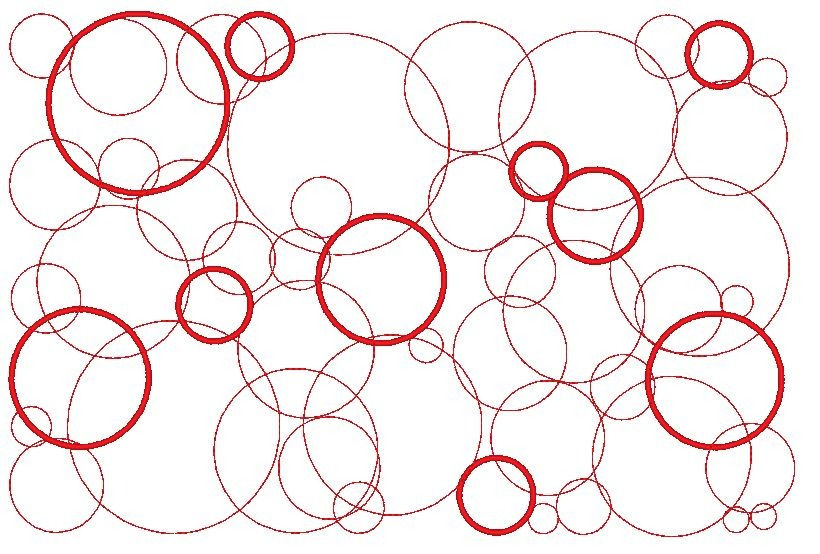 Kreise Blasen Punkte voll flächige Stickdatei