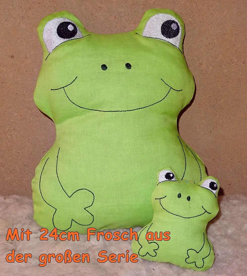 Miniaturbild: Stickdatei - Frosch ITH - 6cm bis 13cm