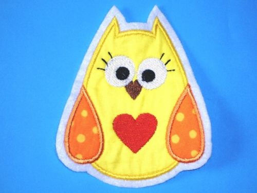 Miniaturbild: Eule zum aussuchen in Wunschfarbe Applikation Handmade Uhu