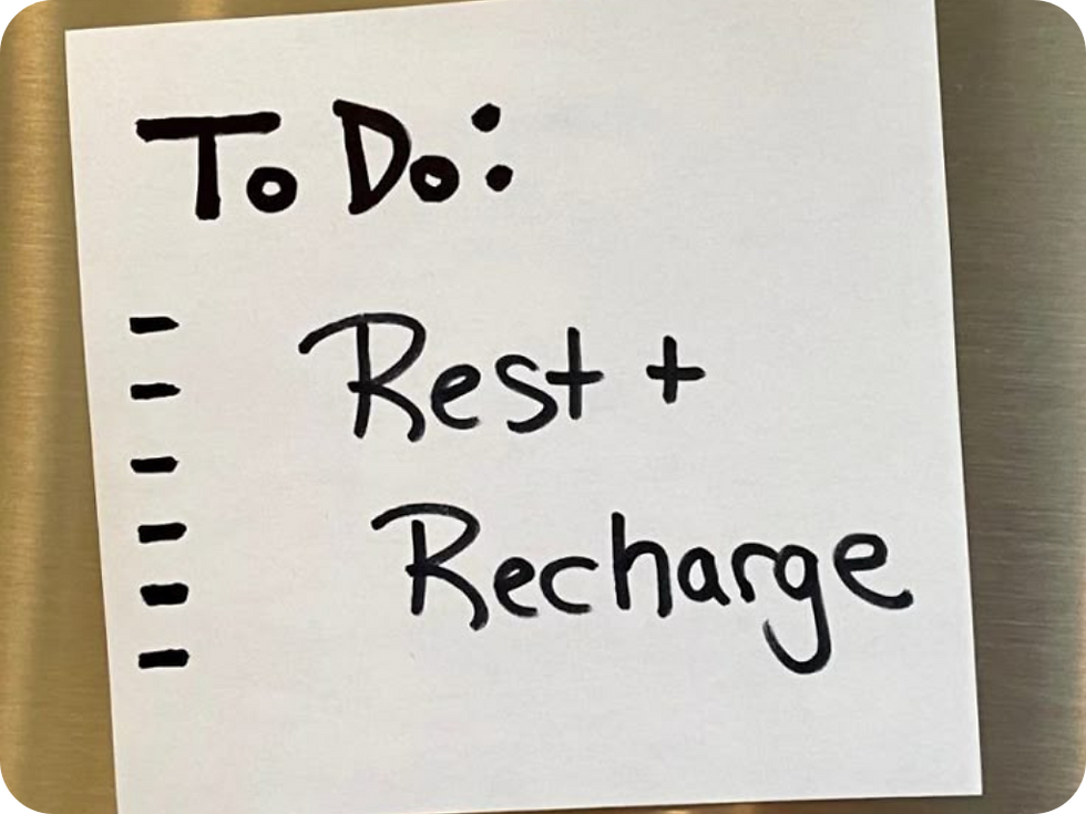 It's important to rejuvenate your mind and body.