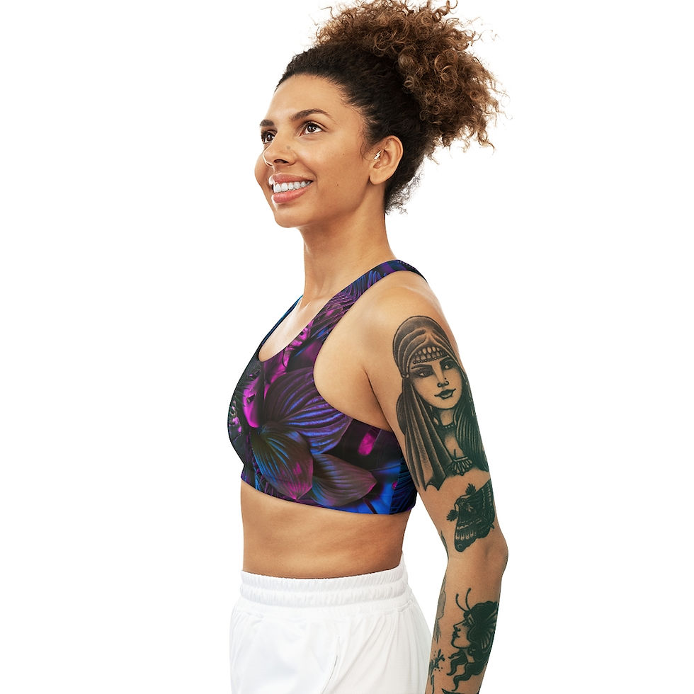 Thumbnail: Dark Tropics Seamless Sports Bra 