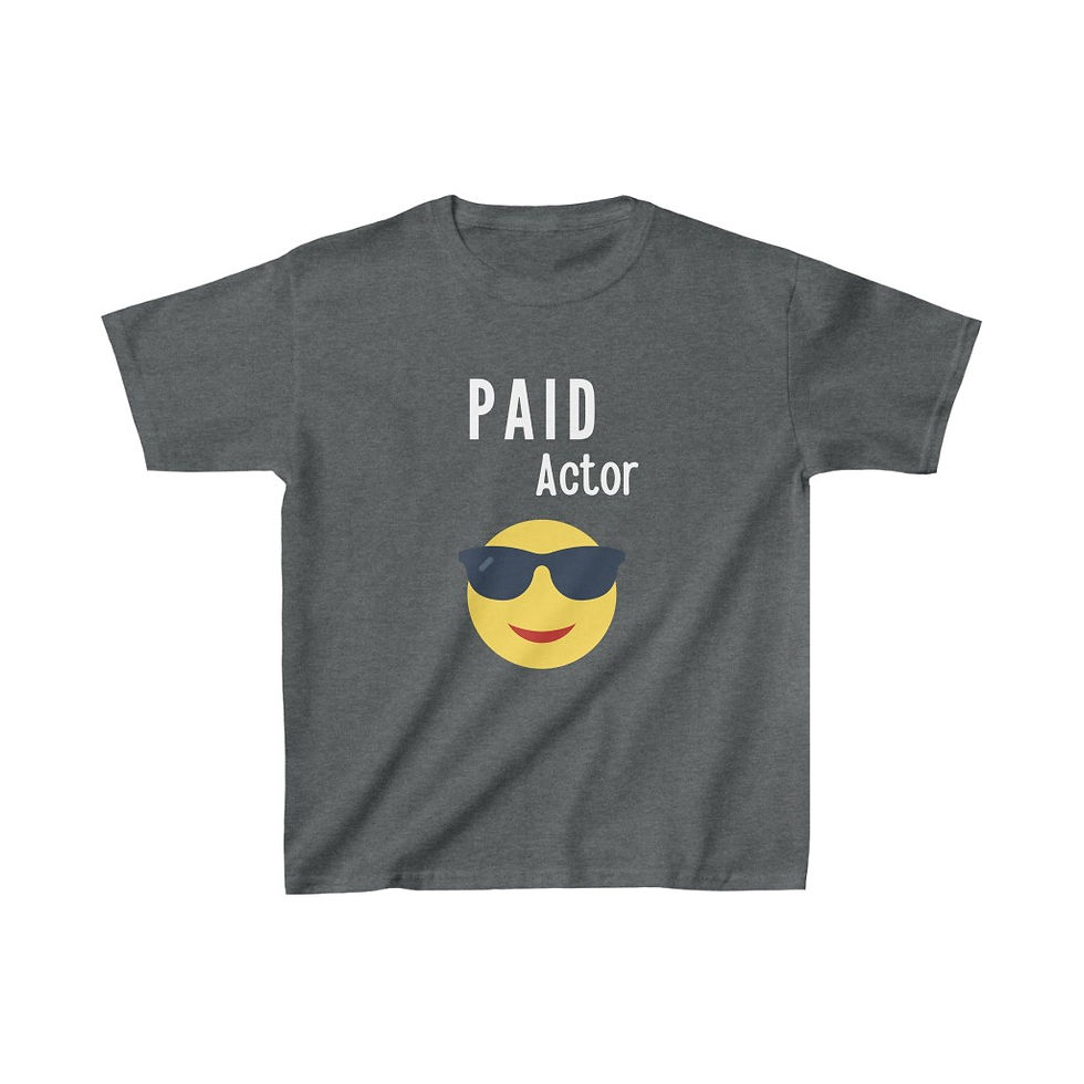 Thumbnail: Big Kids Smiley Face Paid Actor Tee