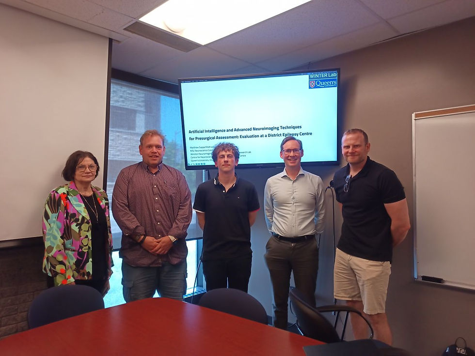 Aikam Rai, MSc student, with supervisor Dr. Gavin Winston, and committee members