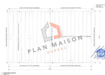 Construction de petit chalet - Plan fondation