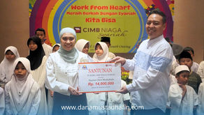 BANK CIMB NIAGA SYARIAH SALURKAN DANA KEBAJIKAN UNTUK ANAK YATIM & DHUAFA MELALUI DANA MUSTADHAFIN