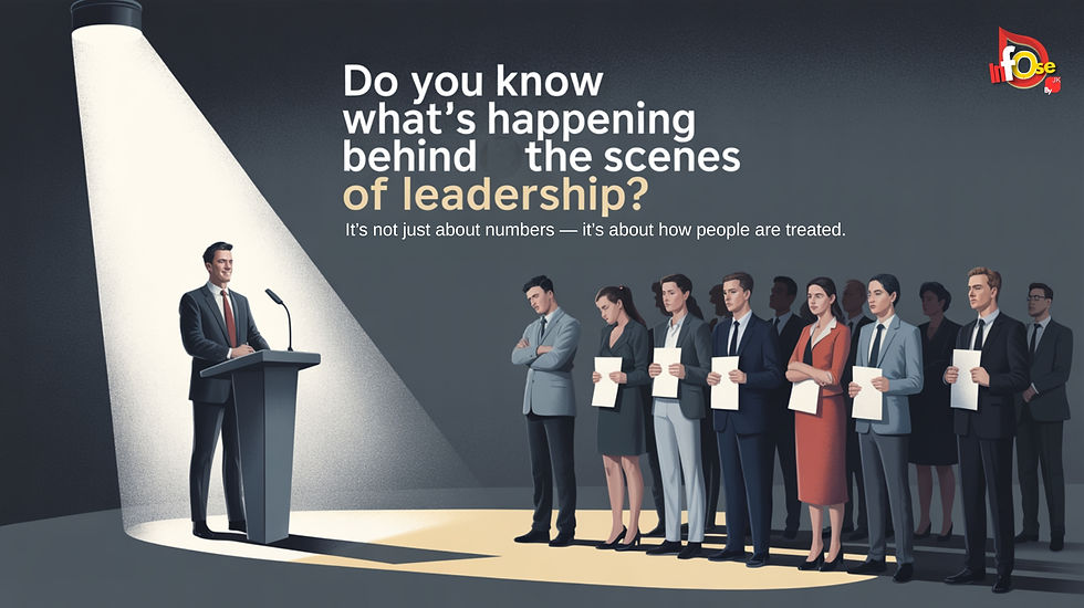 How a leader treats people when no one is watching.