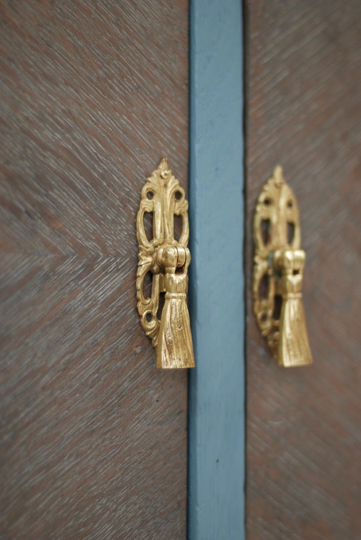 Thumbnail: Jacobean pot shelve sideboard tassel pulls