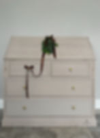 Bobbin trim pine bureau