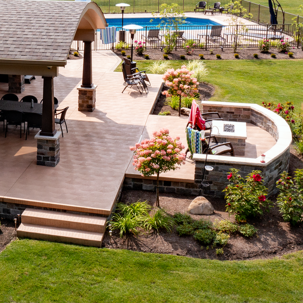 Stamped and Stained concrete