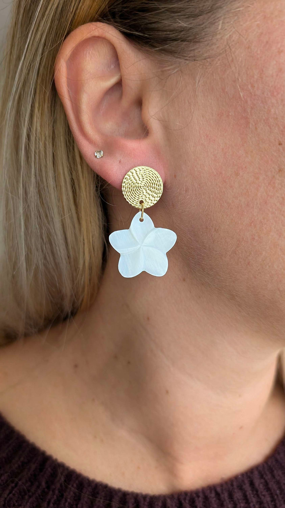 Miniature : Boucles d'oreilles "Fleurs Océane"