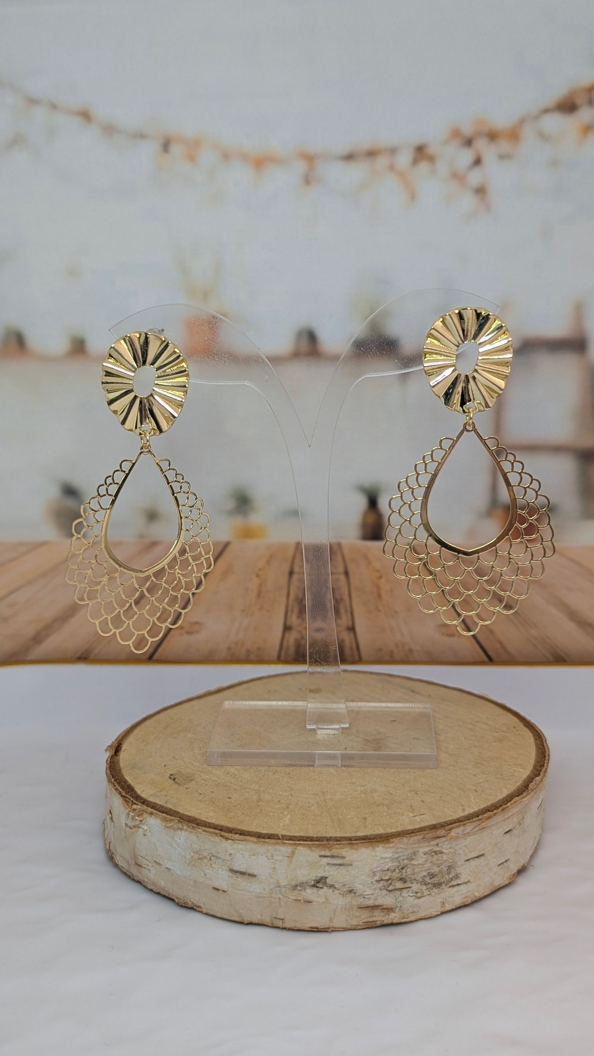 Boucles d'oreilles "Paon"