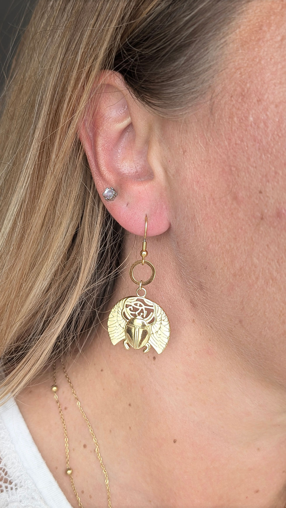 Miniature : Boucles d'oreilles Scarabée 