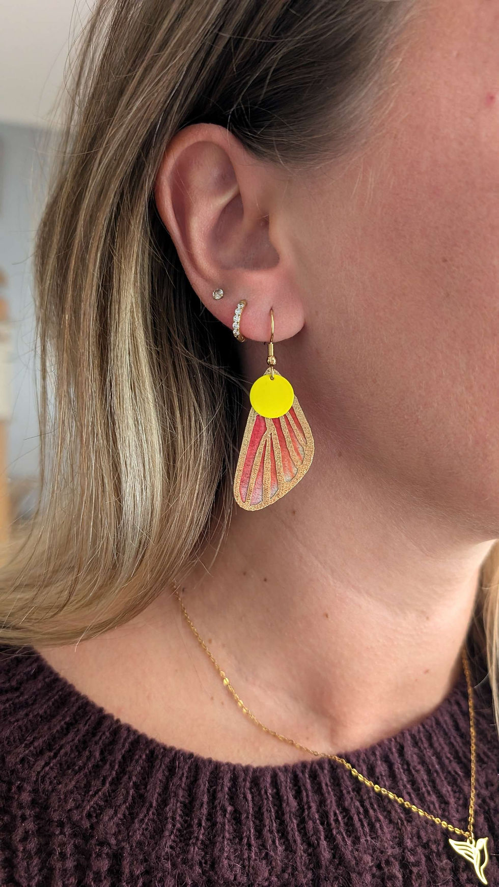 Miniature : Boucles d'oreilles Ailes de Papillon 
