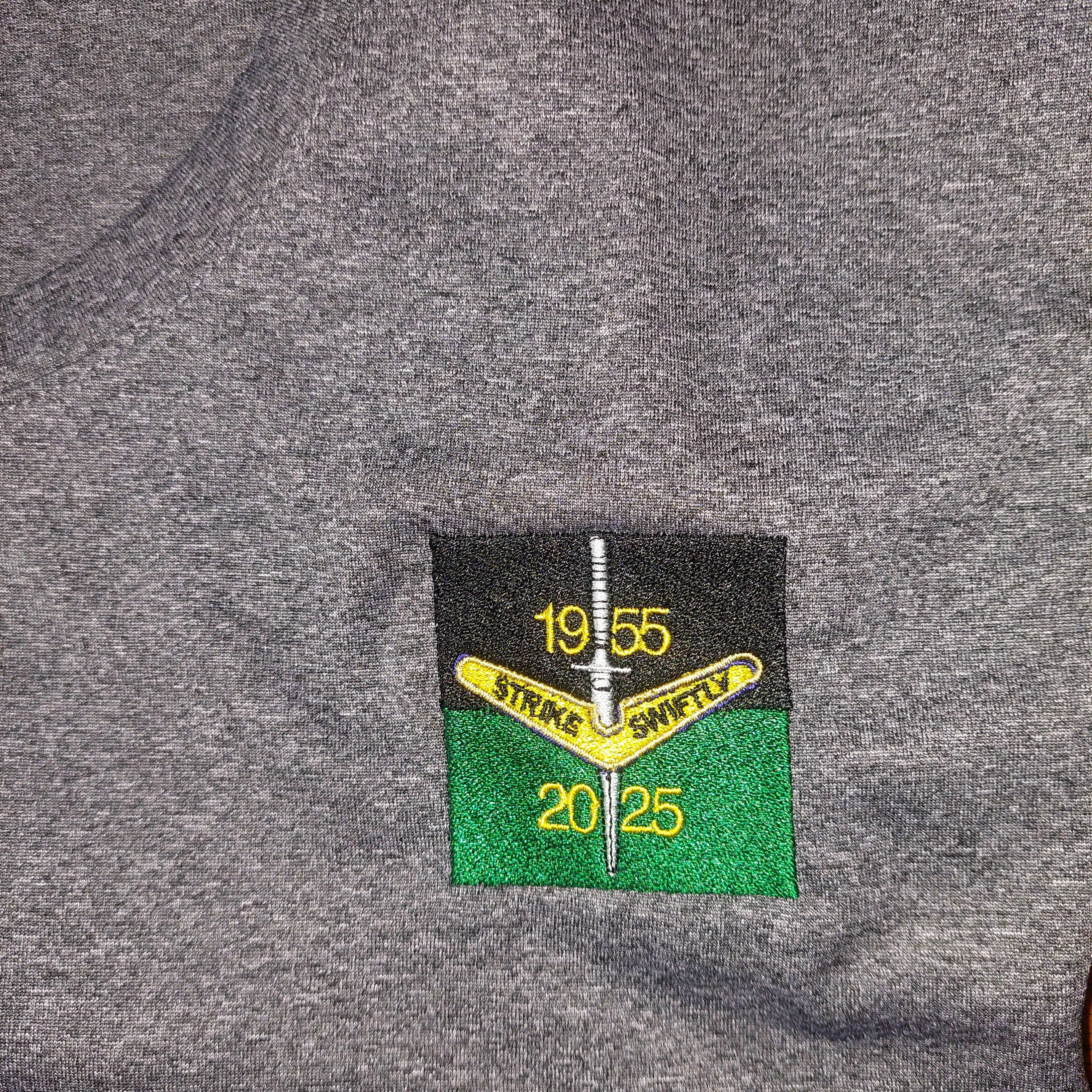 70th Anniversary, 1 Regt T-Shirt, Black (Marle), wicking