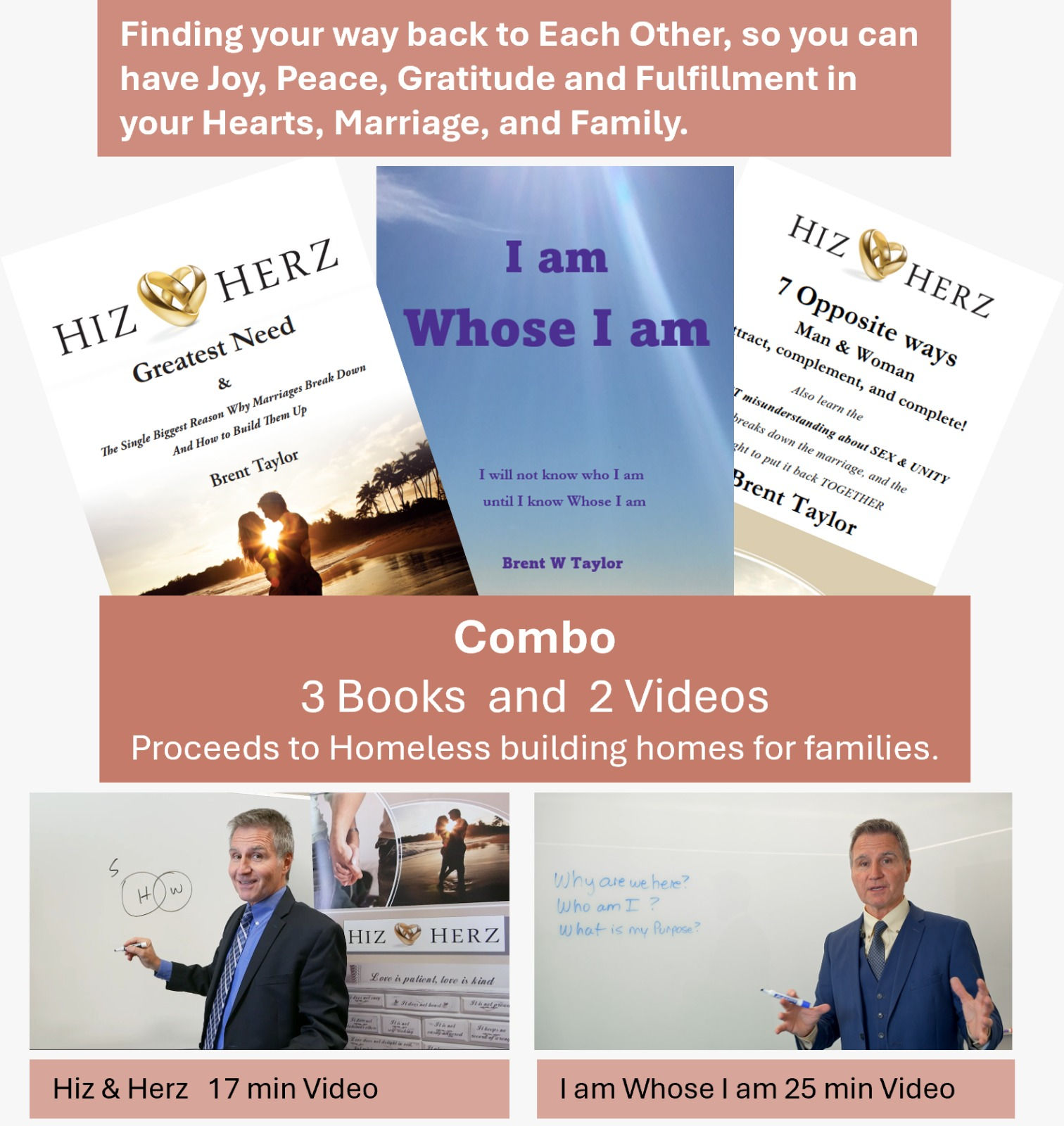 Combo: I am Whose I am + Hiz and Herz + 7 Opposite Ways (3 Books + 2 Videos)