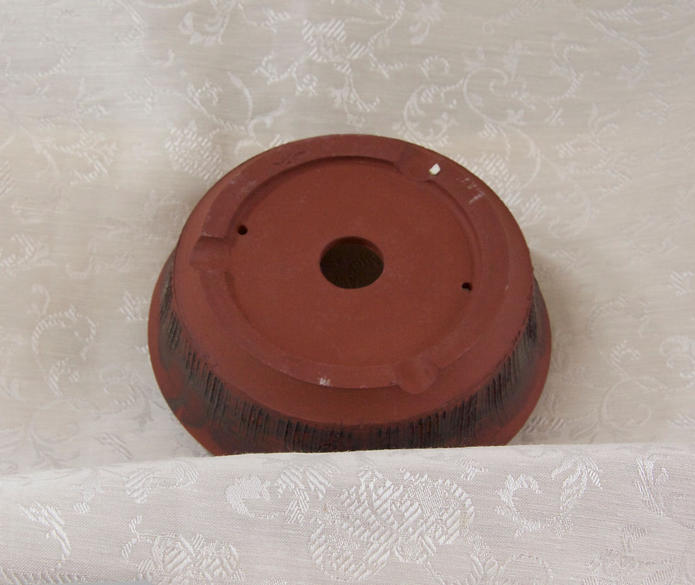 Thumbnail: RD59  Pot bonsaï rond Dimensions exterieures: D:14,5cm H 4,5 c