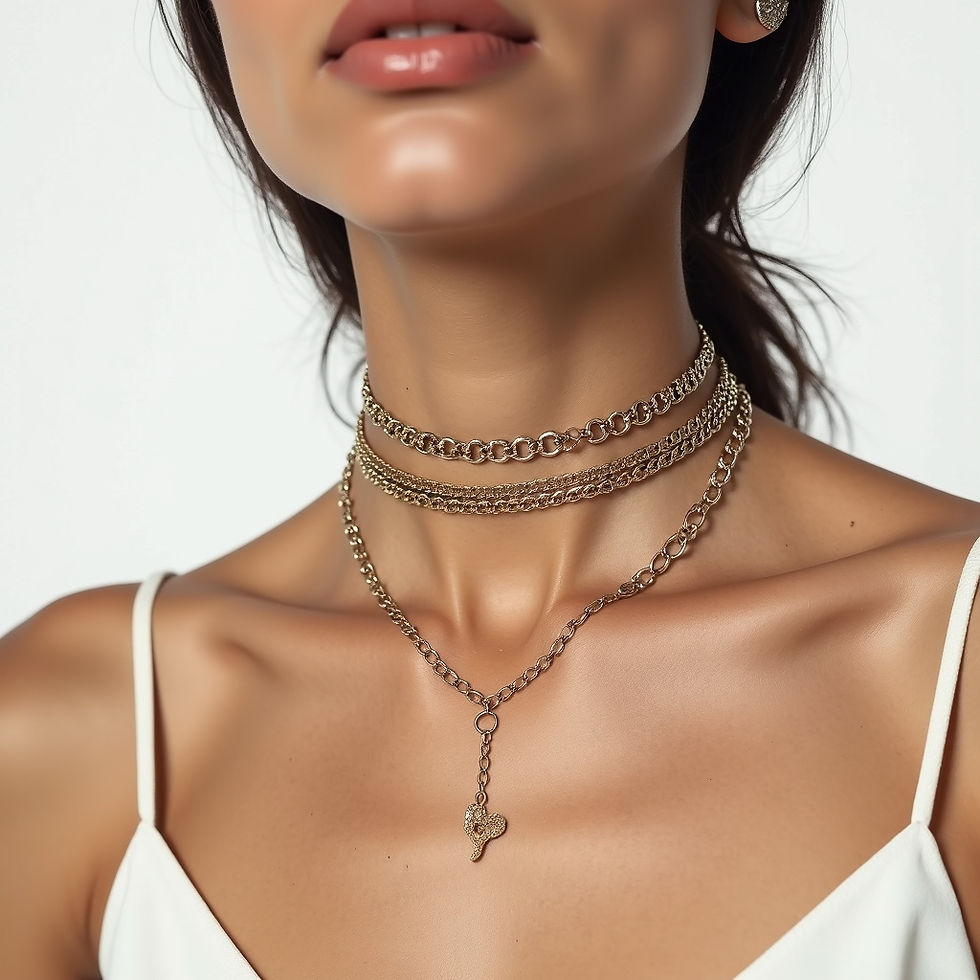 Choker Correntes Finas