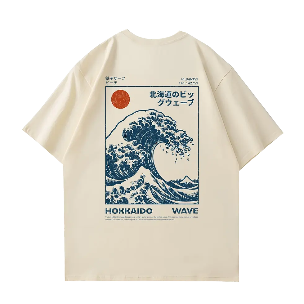 Hình thu nhỏ: JP019M HOKKAIDO WAVE Tshirt