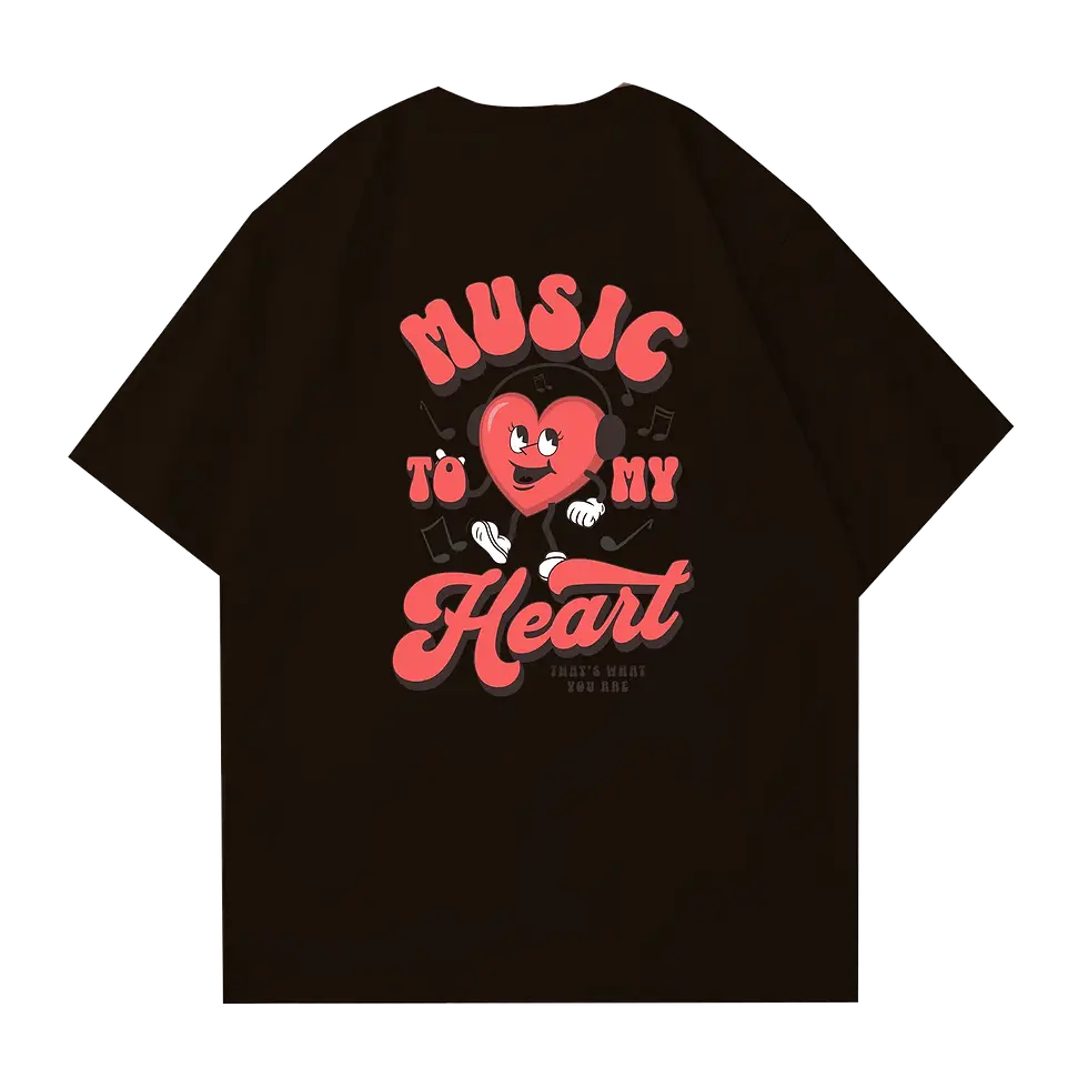 Hình thu nhỏ: HP004M MUSIC TO MY Heart Tshirt