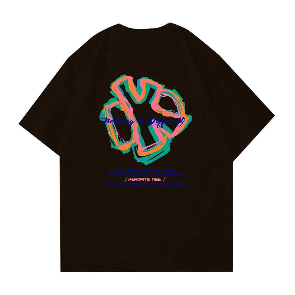 Hình thu nhỏ: KW023M Kerwats Nothing is Difficult Tshirt