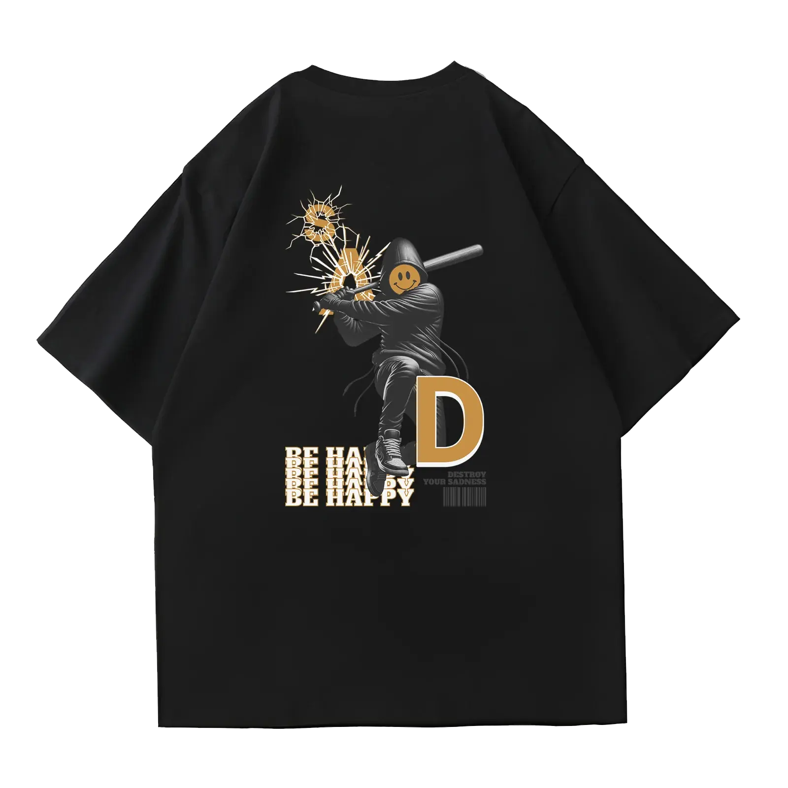 HP045M SAD BE HAPPY Tshirt