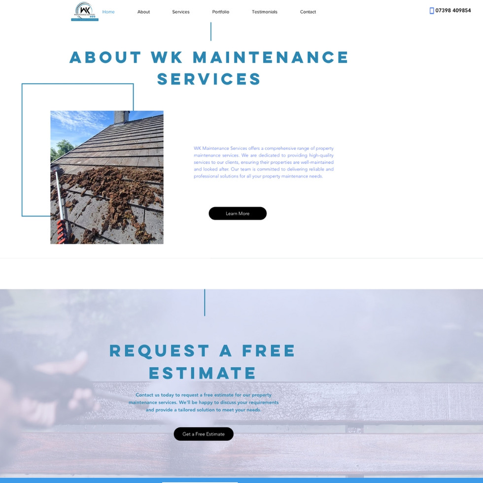 WK Maintenance Website Design
