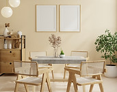 Sala minimalista e organizada