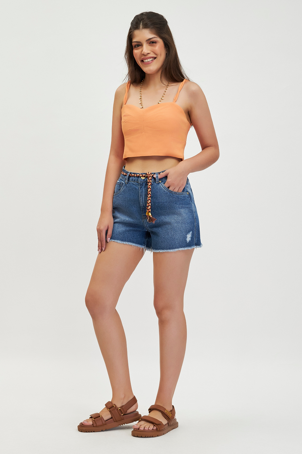 Miniatura: Short Mom Jeans Com Cinto