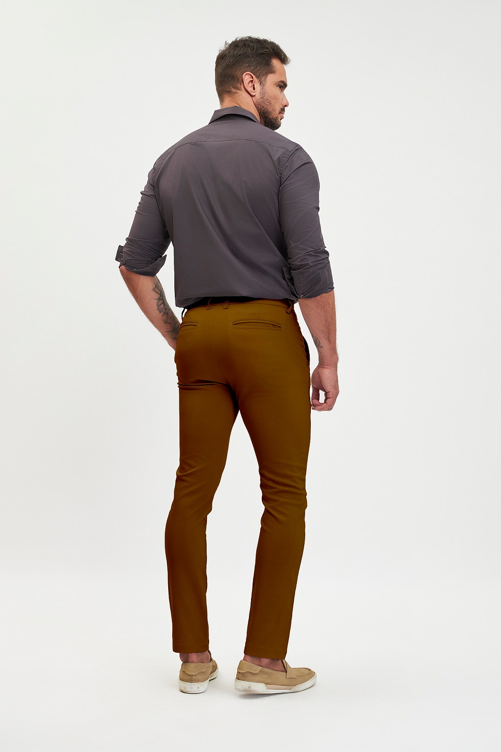 Miniatura: Calça Alfaiataria Hi-Tech Masculina Dark Caqui