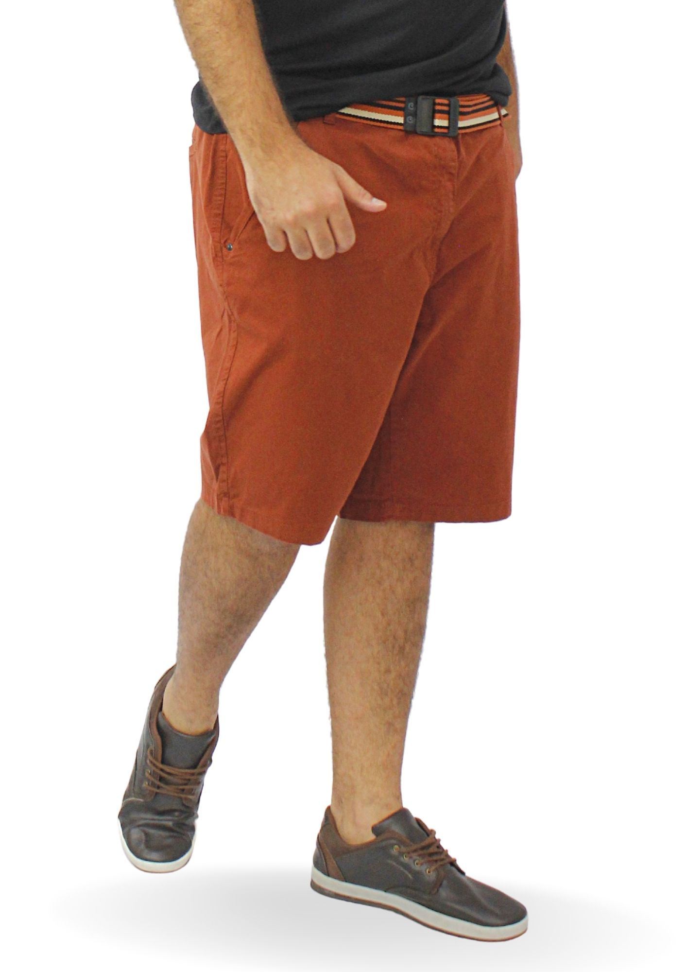 Bermuda Sarja Masculina Terracota Plus Size