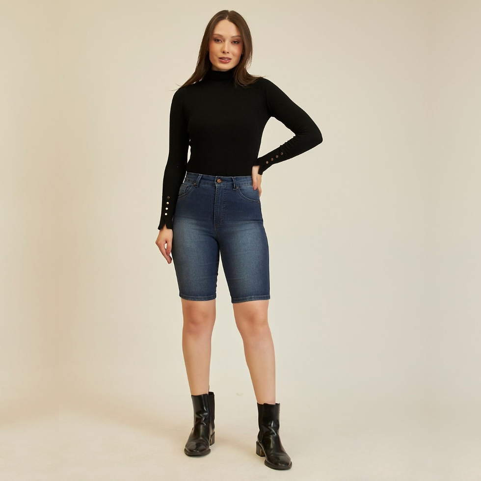 Miniatura: BERMUDA JEANS CICLISTA PREMIER