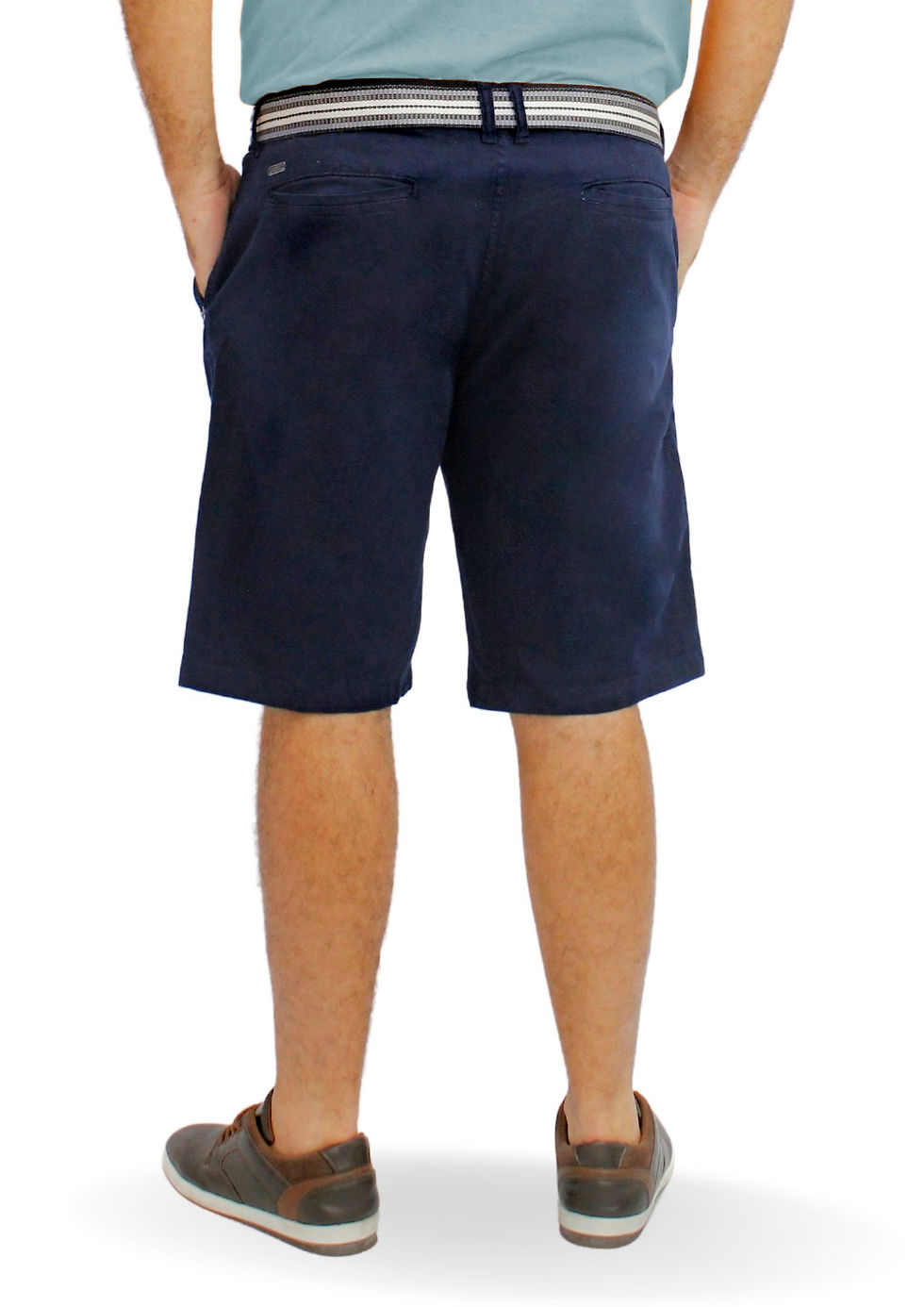Miniatura: Bermuda Sarja Masculina Marinho Plus Size
