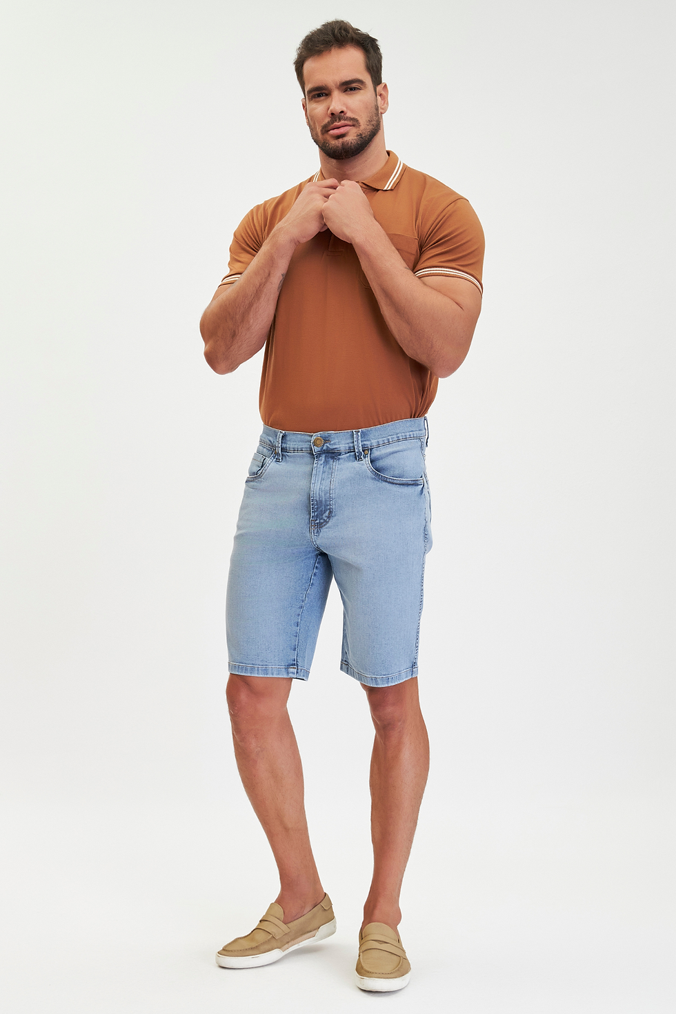 Miniatura: Camisa Polo Premier Ocre