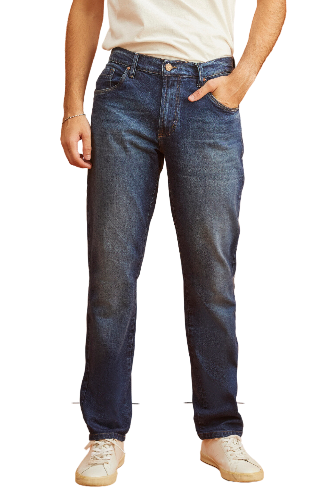 Calça Jeans Masculina Reta