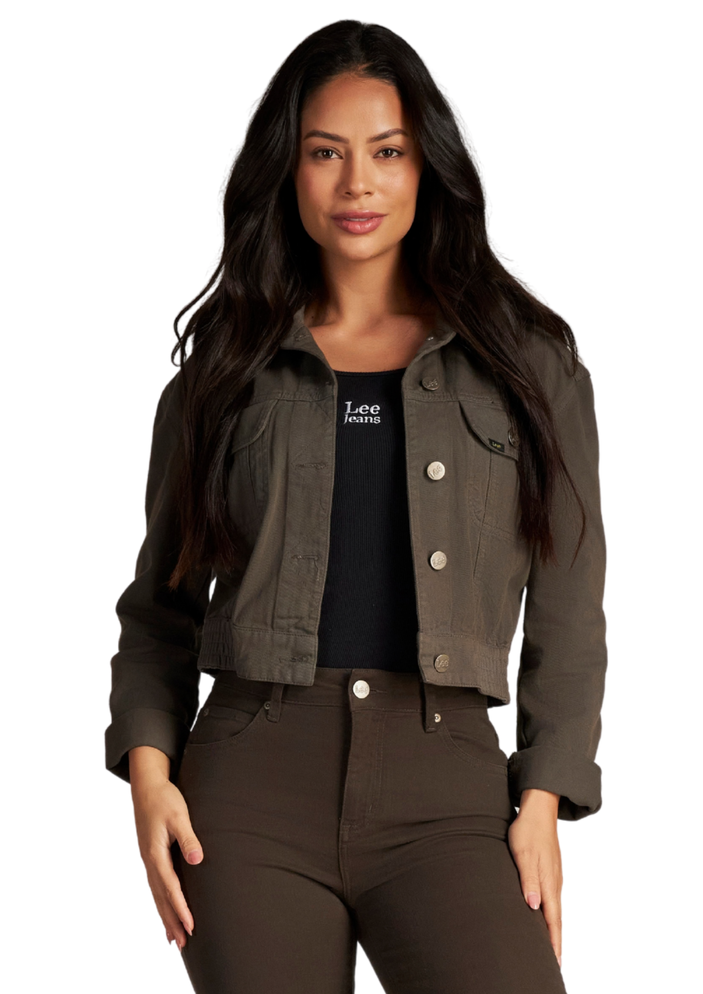 JAQUETA FEMININA SARJA CROPPED