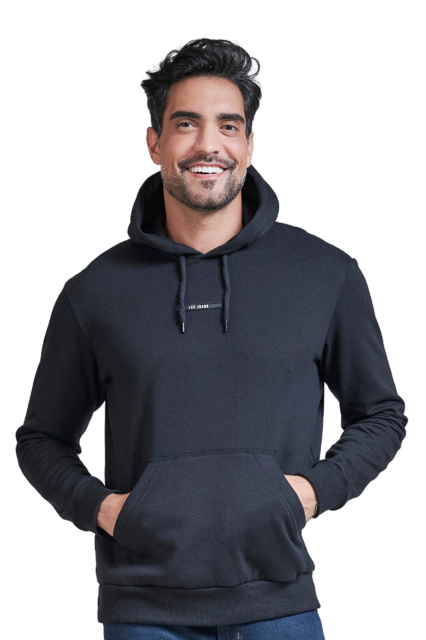 Moletom masculino canguru black