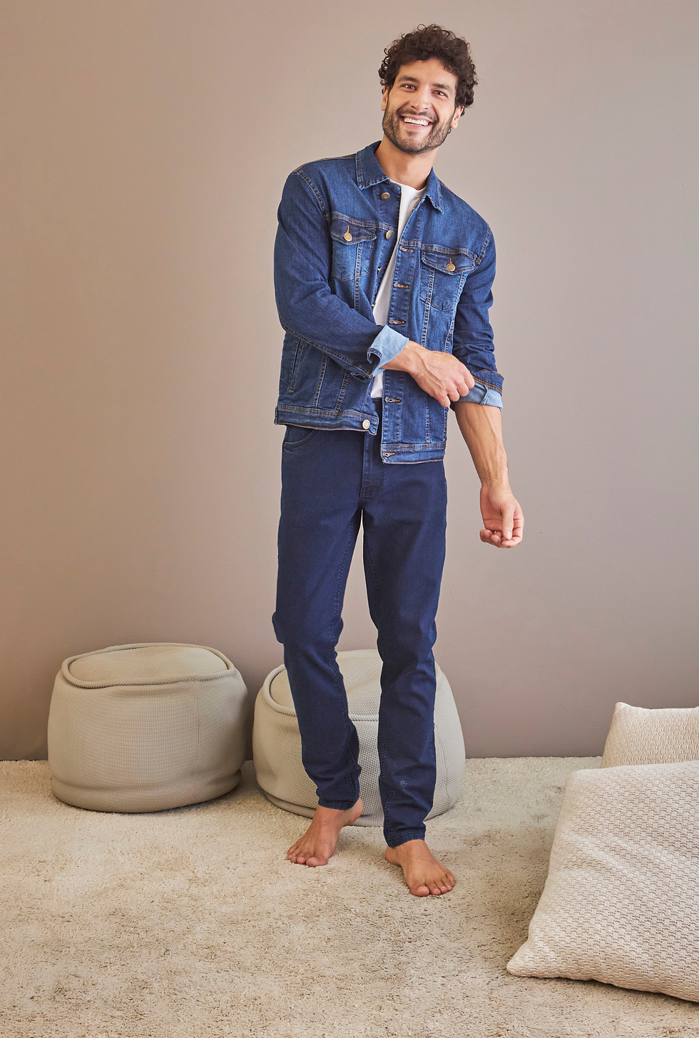 Miniatura: Jaqueta Jeans Masculina Light Blue