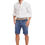 Miniatura: Bermuda Jeans Masculina Com Cinto