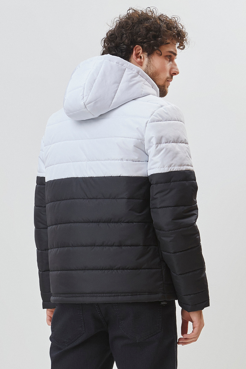 Miniatura: Jaqueta Puffer Masculina Black White