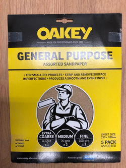 General Purpose Assorted Sandpaper