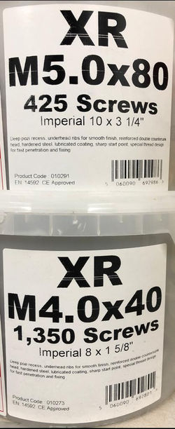 XR Bucket Screws
