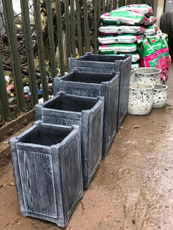 Grey Flower Pots