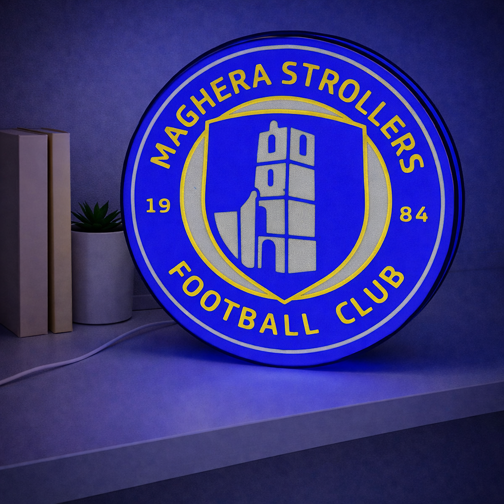 Maghera Strollers FC Lightbox lit front view