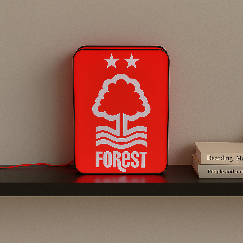 Nottingham Forest lightbox front lit view